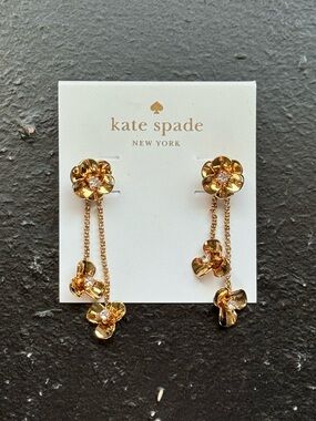 kate spade New York dangling Floral Drop Earrings